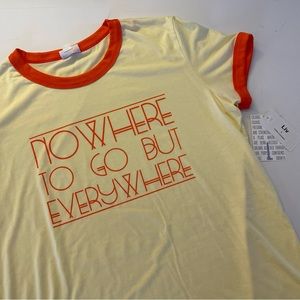 LuLaRoe Nowhere to go but everywhere Liv Tee